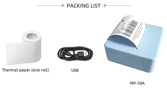 Portable 58mm Android Bluetooth Thermal barcode Printer MTP-II