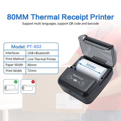 80mm portable bluetooth printer thermal receipt printer for mobile and laptop