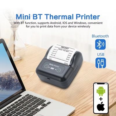 80mm portable bluetooth printer thermal receipt printer for mobile and laptop
