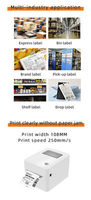 wholesale brand new thermal bar code QR code label printer high quality clothing tags supermarket price sticker printer 4*6