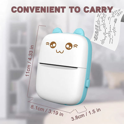 Printer Portable Bluetooth 4.0 Printer Photo Thermal Printer Phone Wireless Connection Printer 1200mAh Battery
