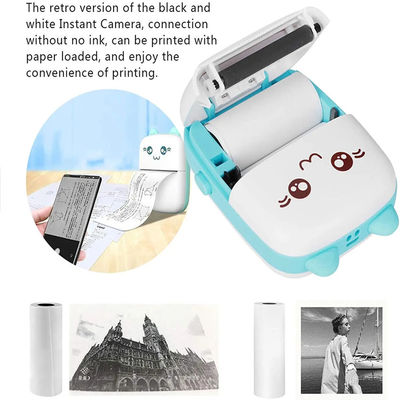Printer Portable Bluetooth 4.0 Printer Photo Thermal Printer Phone Wireless Connection Printer 1200mAh Battery