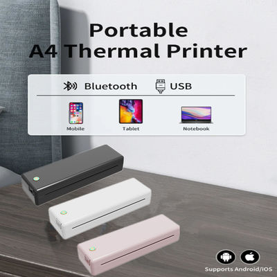 Portable Mini A4 Thermal Printer No Ink Printing for Phone PC Tattoo Transfer Stencil Maker with Thermal Rolls Folded Paper