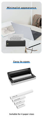 Portable Mini A4 Thermal Printer No Ink Printing for Phone PC Tattoo Transfer Stencil Maker with Thermal Rolls Folded Paper