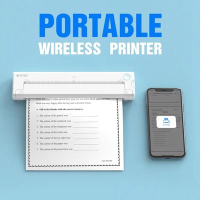 Portable Mini A4 Thermal Printer No Ink Printing for Phone PC Tattoo Transfer Stencil Maker with Thermal Rolls Folded Paper