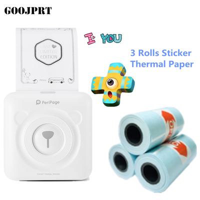 Peripage Bluetooth Portable Mini Printer Photo printer Pocket Mini Sticker Thermal printer for Android iOS phone Oversea