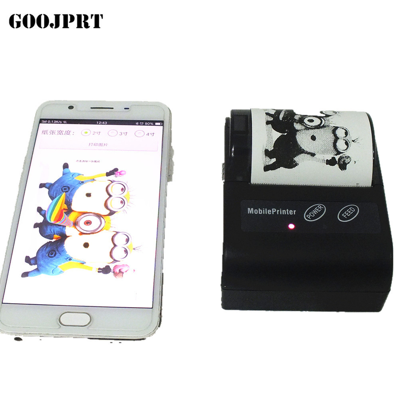 3 inch mini portable bluetooth thermal printer for android mobile